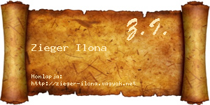 Zieger Ilona névjegykártya